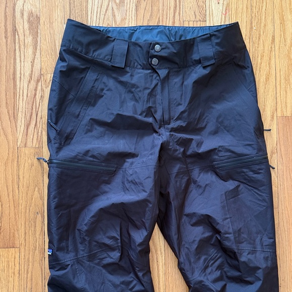 Patagonia sz M Black Men's waterproof snow ski Pants not lined great condition - Picture 3 of 8